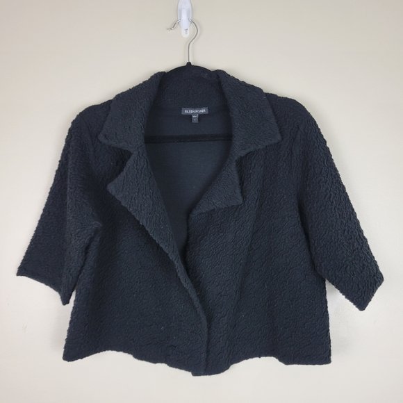 Eileen Fisher Jackets & Blazers - Eileen Fisher Cropped Open Front Blazer